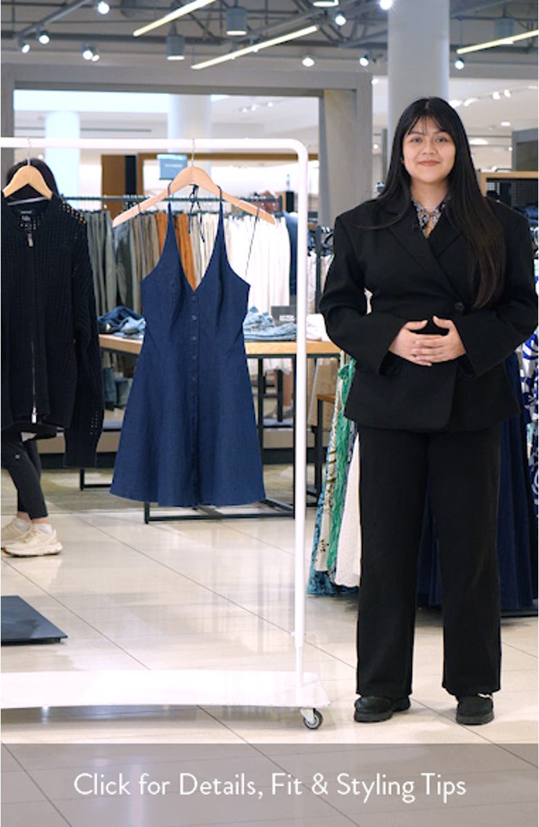 Denim Halter Minidress, sales video thumbnail