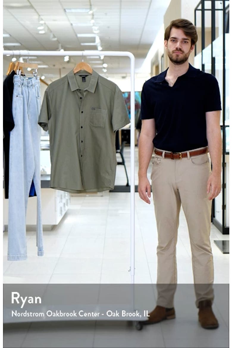 Douglas Solid Short Sleeve Cotton Button-Up Shirt video