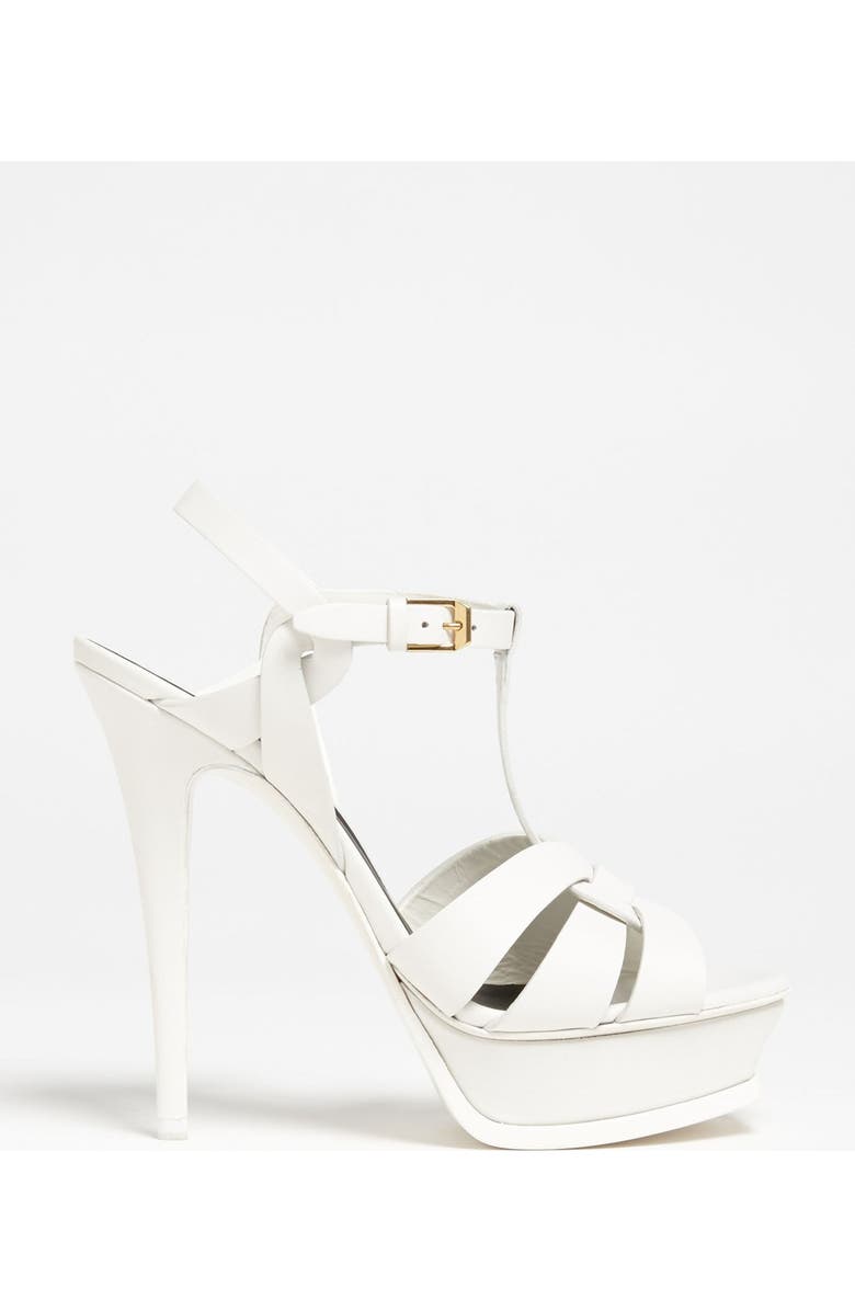 Saint Laurent Tribute T-Strap Platform Sandal, Alternate, color,