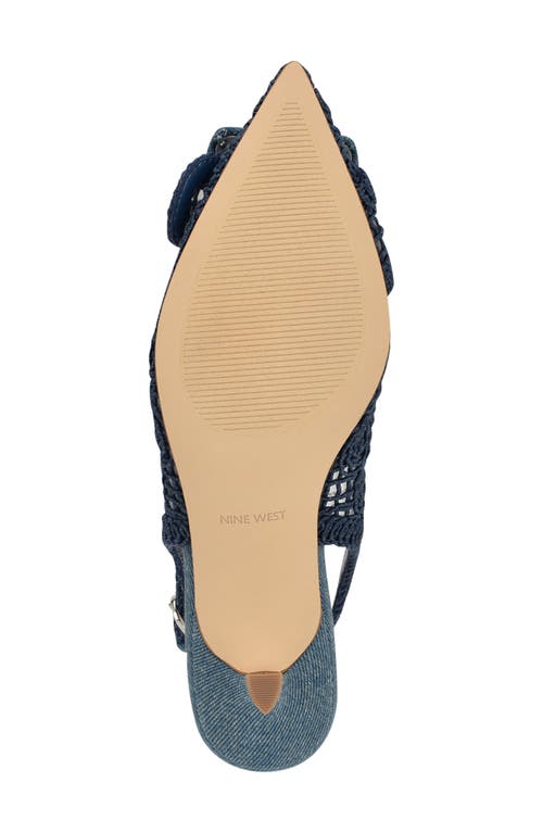 Nine West Nolla Pointed Toe Pump In Medium Blue