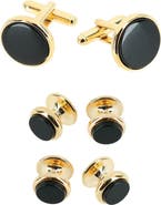 Trafalgar Sutton Onyx Cuff Link & Stud Set