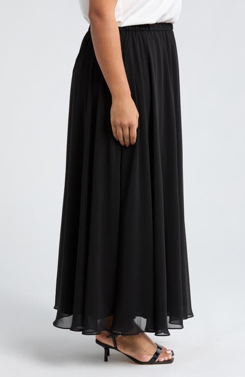 Alex Evenings Chiffon Maxi Skirt In Black