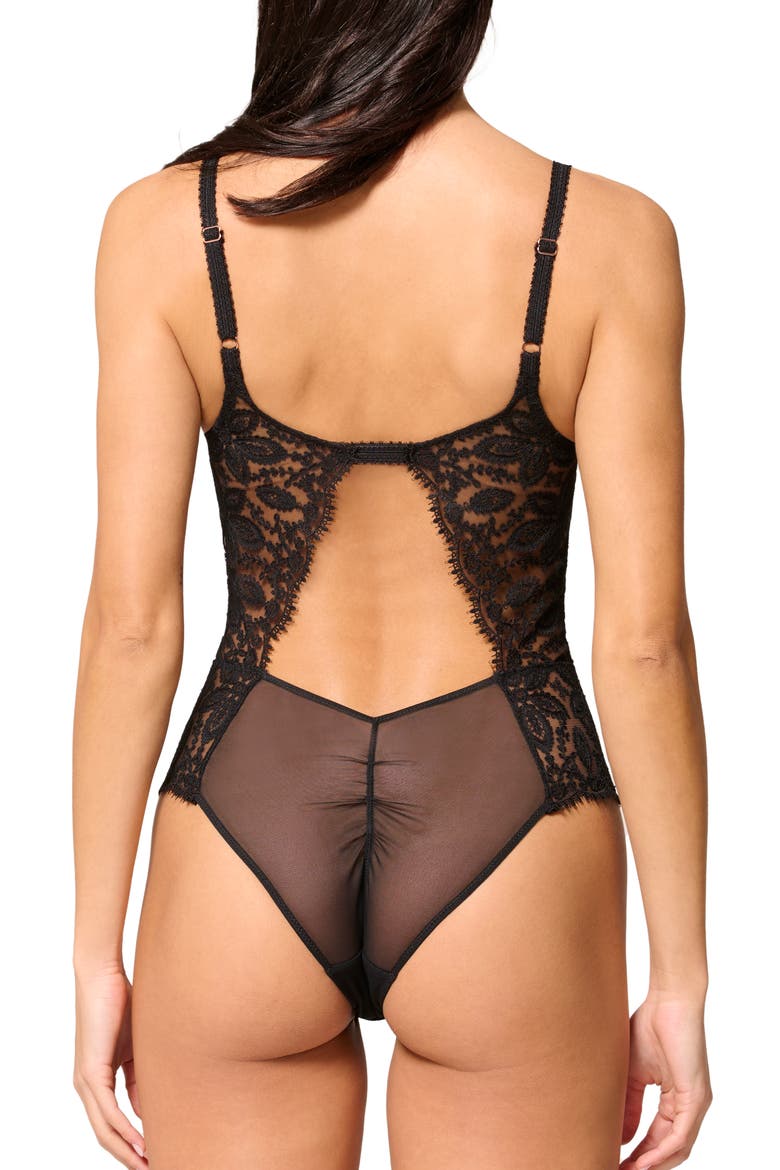 Embroidered Bodysuit, Alternate, color, BLACK