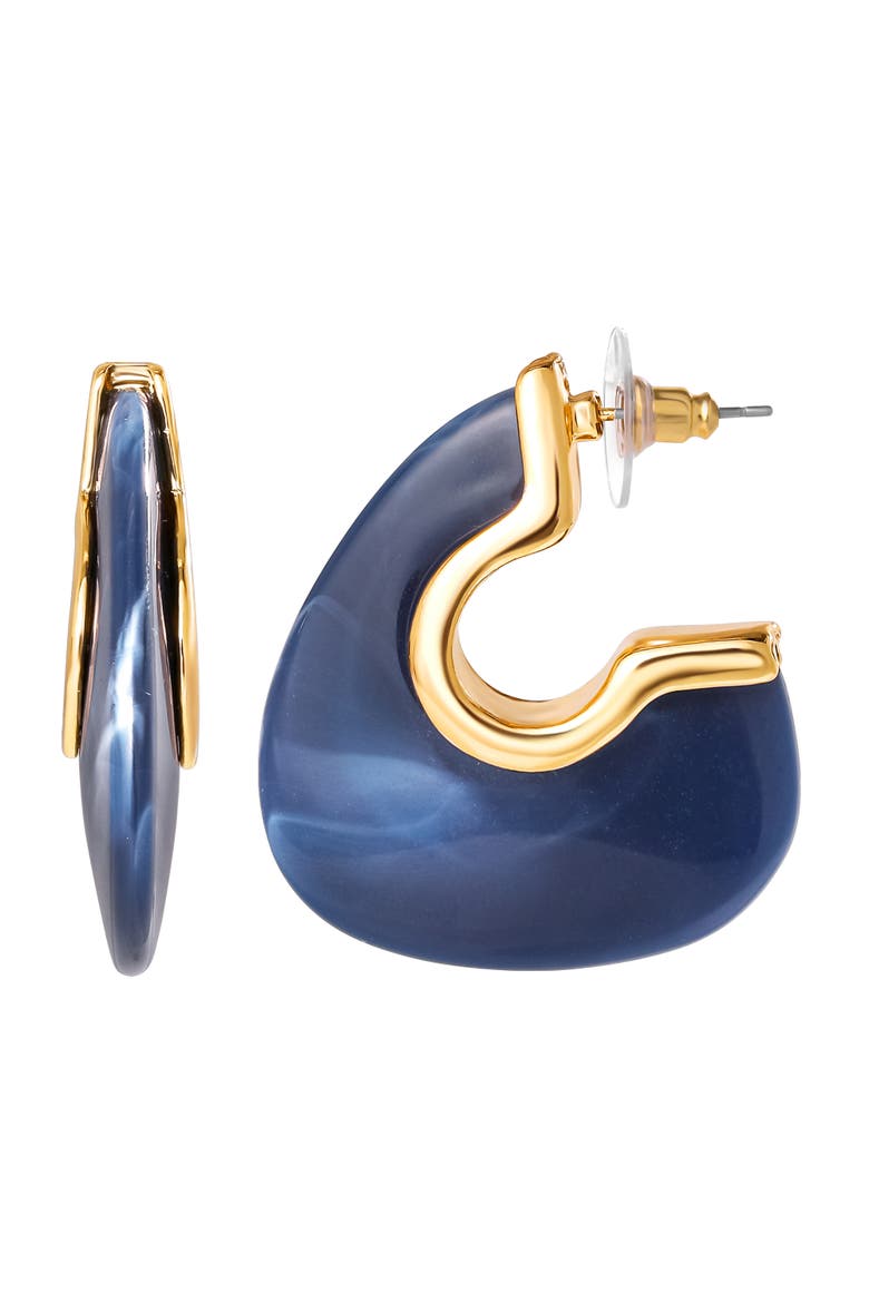 Blue Drop Earrings for Women, Gold-Tone Statement Earrings, Main, color, Blue