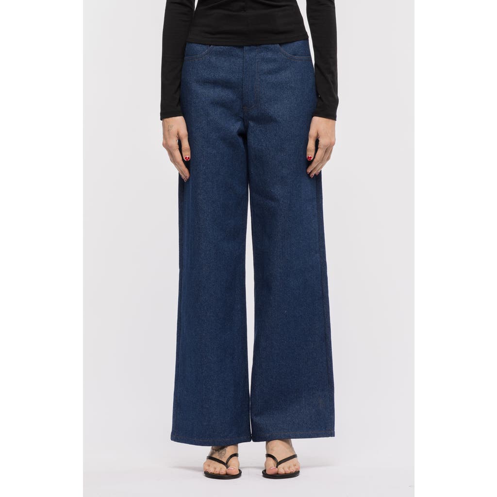 Toit Volant Coco Cowboy Cut Pants In Blue