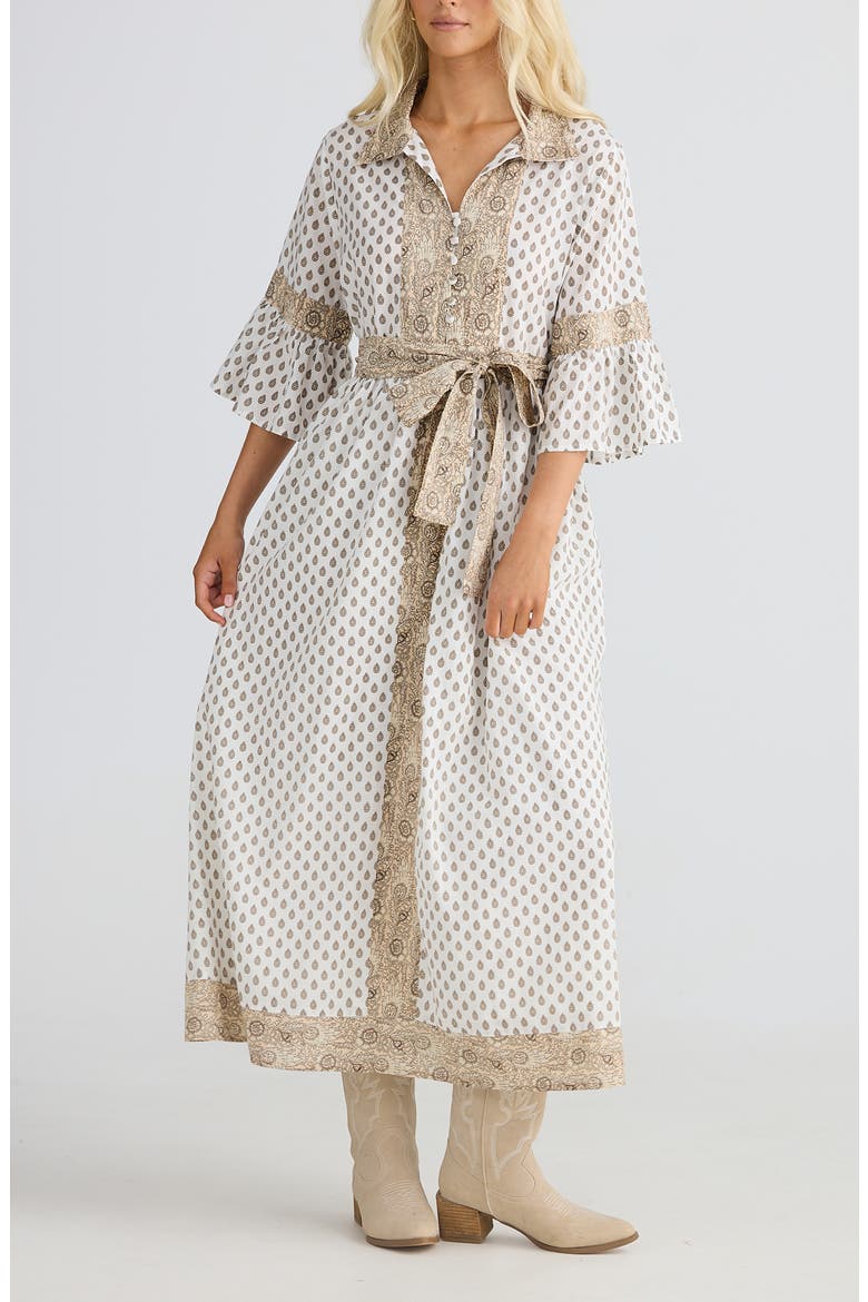 Aurelia Print Tie Waist Maxi Dress, Main, color, TEMPLE