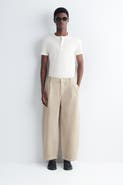 COS Pleated Denim Relaxed-fit Barrel-leg Pants