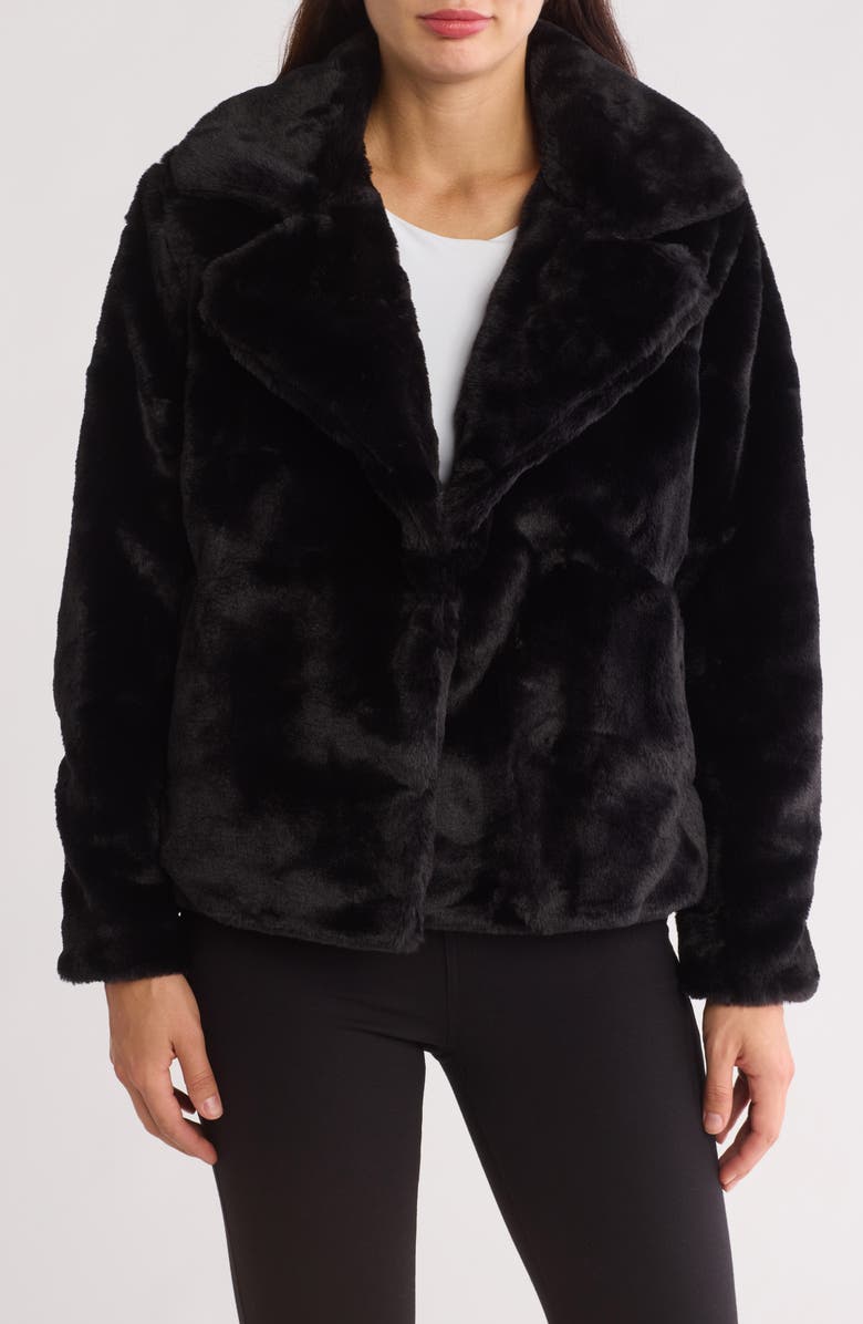 Sam Edelman Faux Fur Notch Collar Jacket, Main, color, 