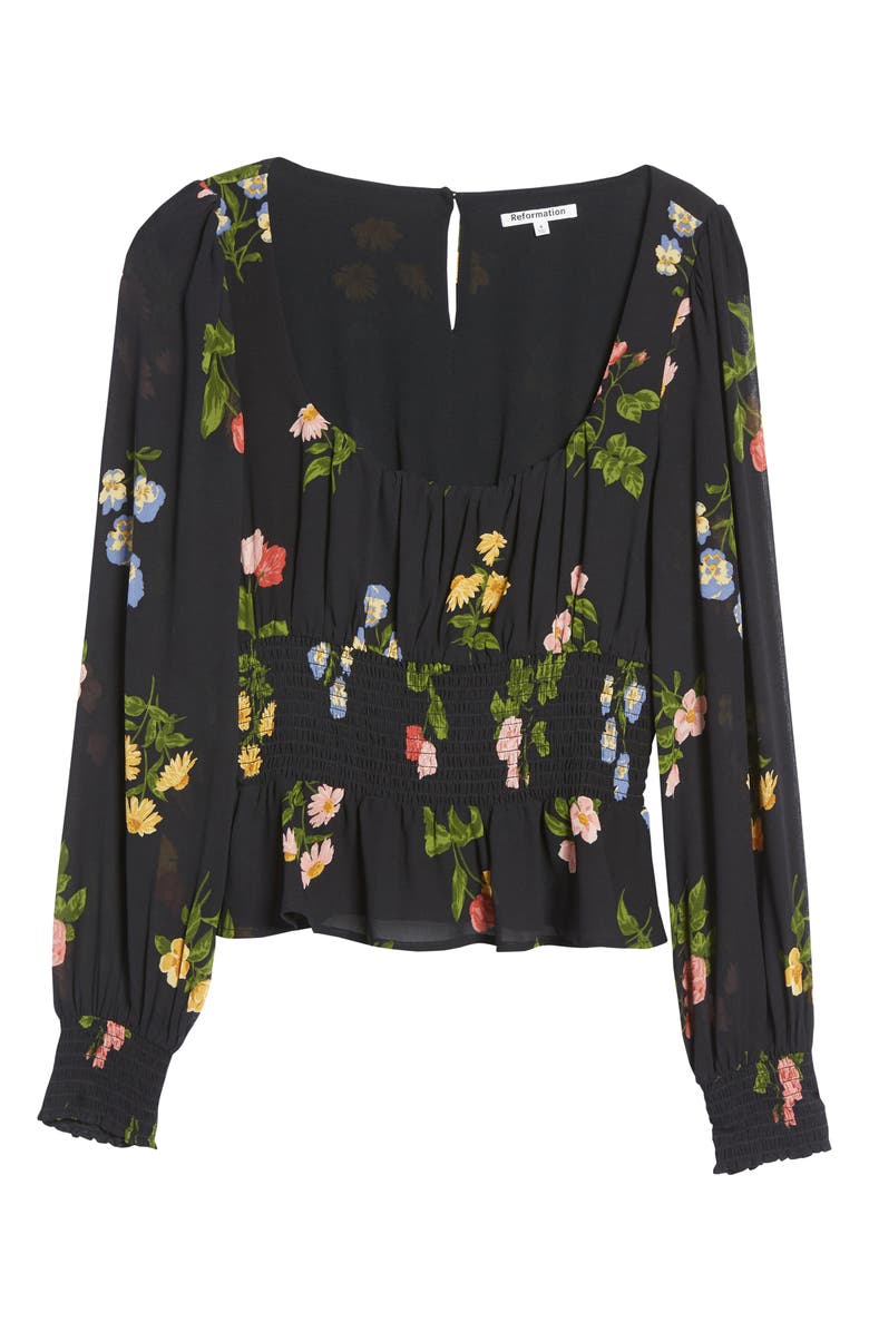 Reformation Hearth Long Sleeve Top, Alternate, color, 