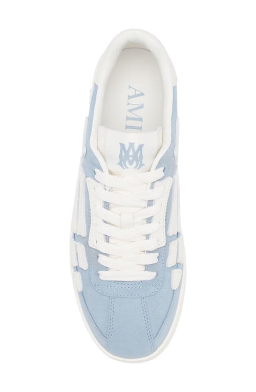 Amiri Pacific Bones Appliquéd Suede Sneakers In Blue
