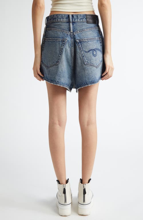 R13 Double Loop Venti Denim Shorts In Barter Indigo