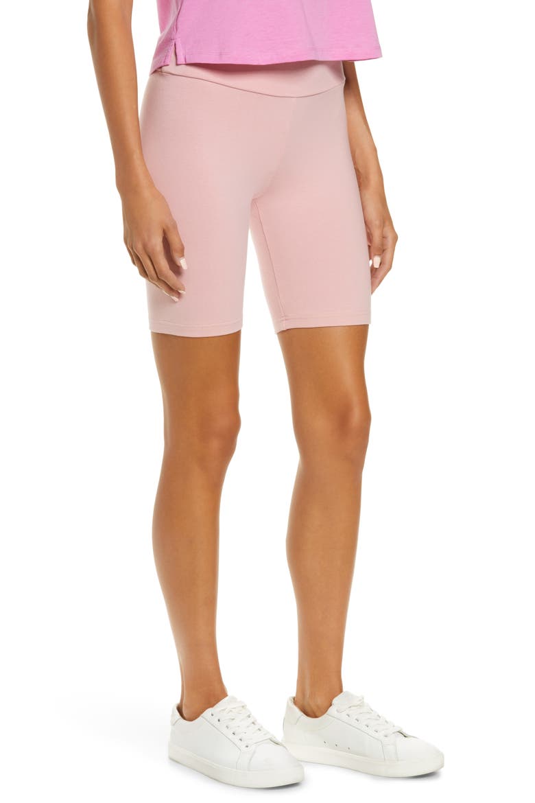 Rilynn Lounge Bike Shorts, Alternate, color, CLAY PINK