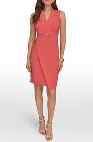 Donna Karan New York Sleeveless Crepe Sheath