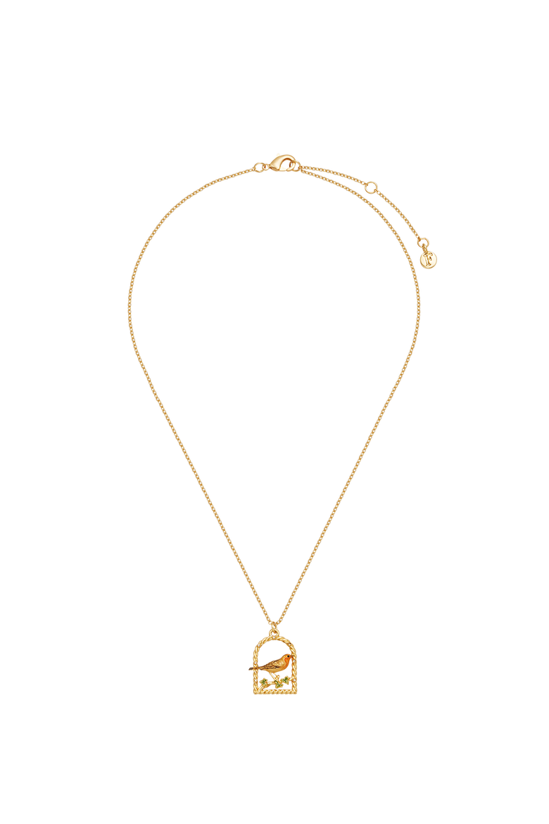 Robin Necklace, Alternate, color, Gold