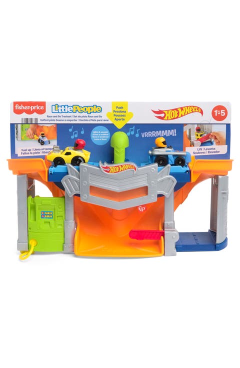 Little People® Hot Wheels® Race & Go Track Playset