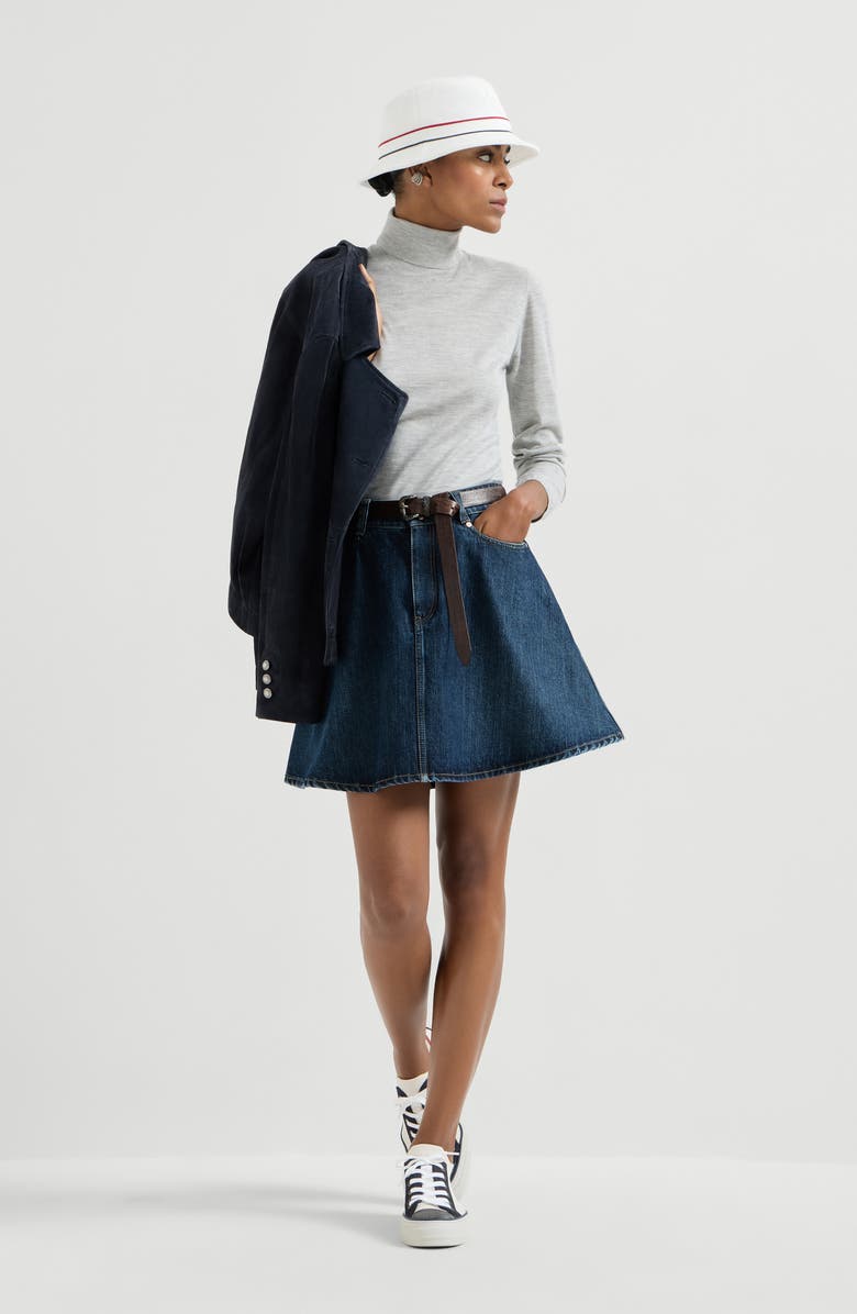 Brunello Cucinelli Cashmere and silk sweater, Alternate, color, Light Grey