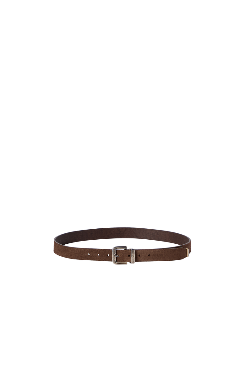 Reversed leather belt, Alternate, color, Mud