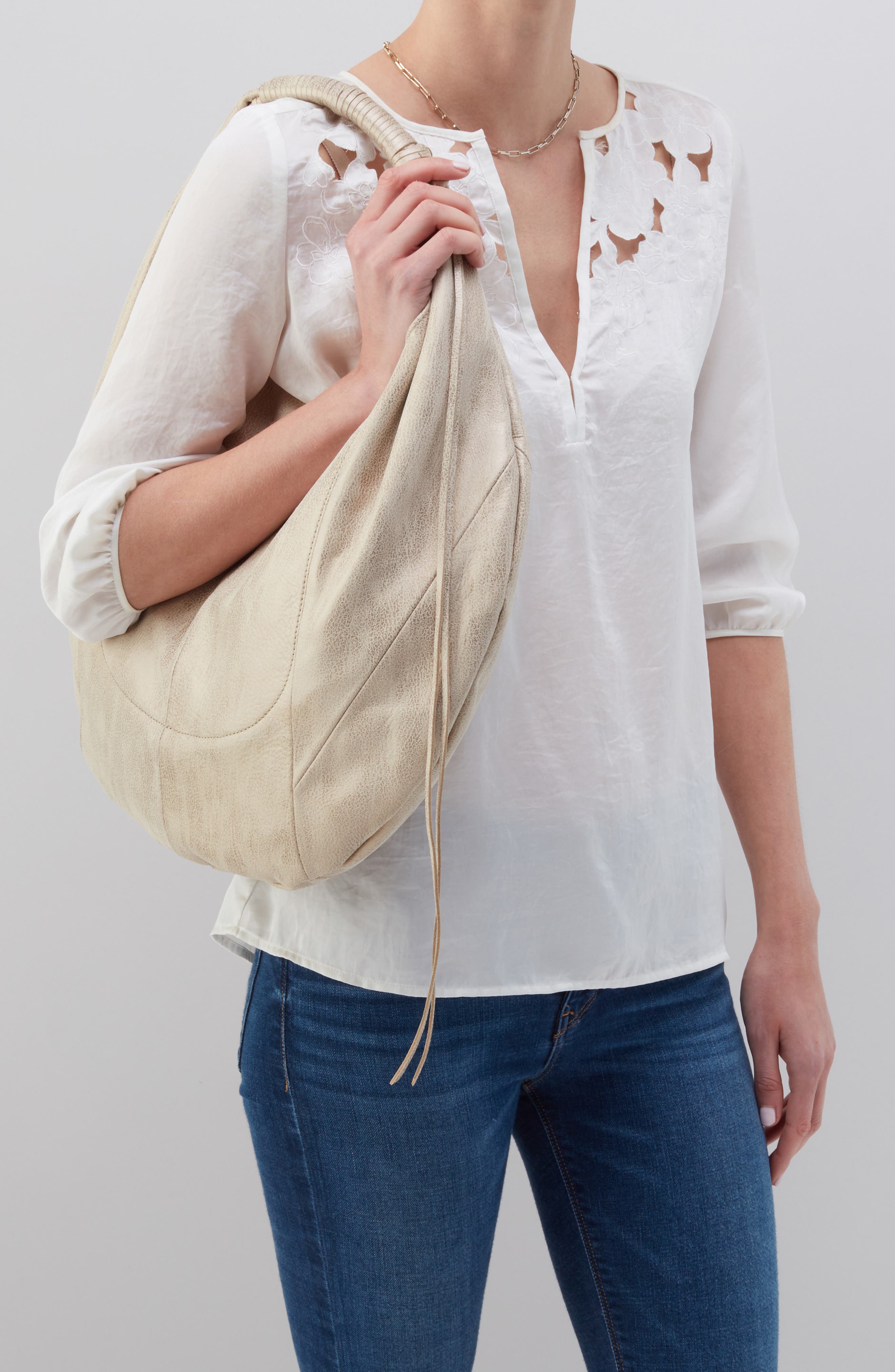 HOBO Eclipse Medium Leather Hobo Bag, Alternate, color, 