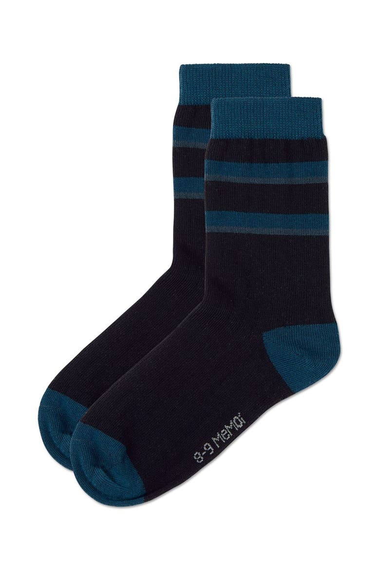 Tonal Stripe Rich Crew Sock, Alternate, color, Navy