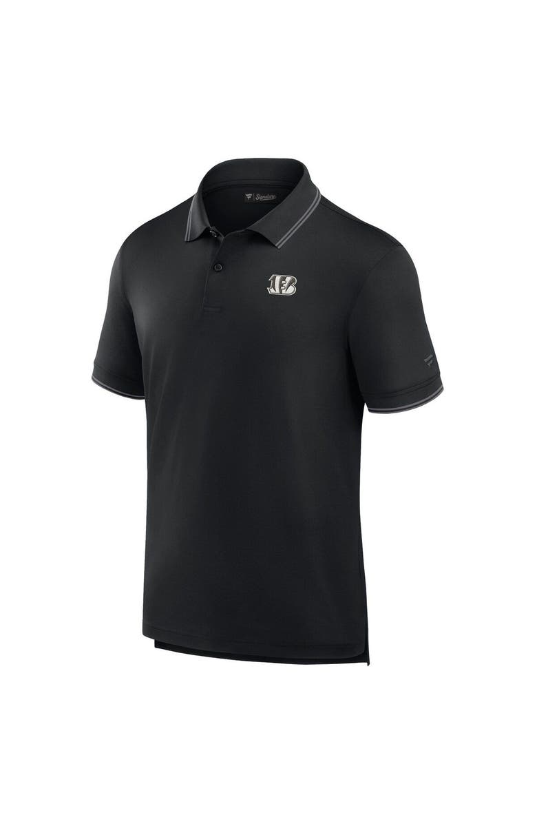 Fanatics Signature Men's Fanatics Signature Black Cincinnati Bengals Pique Polo Shirt, Alternate, color, Black