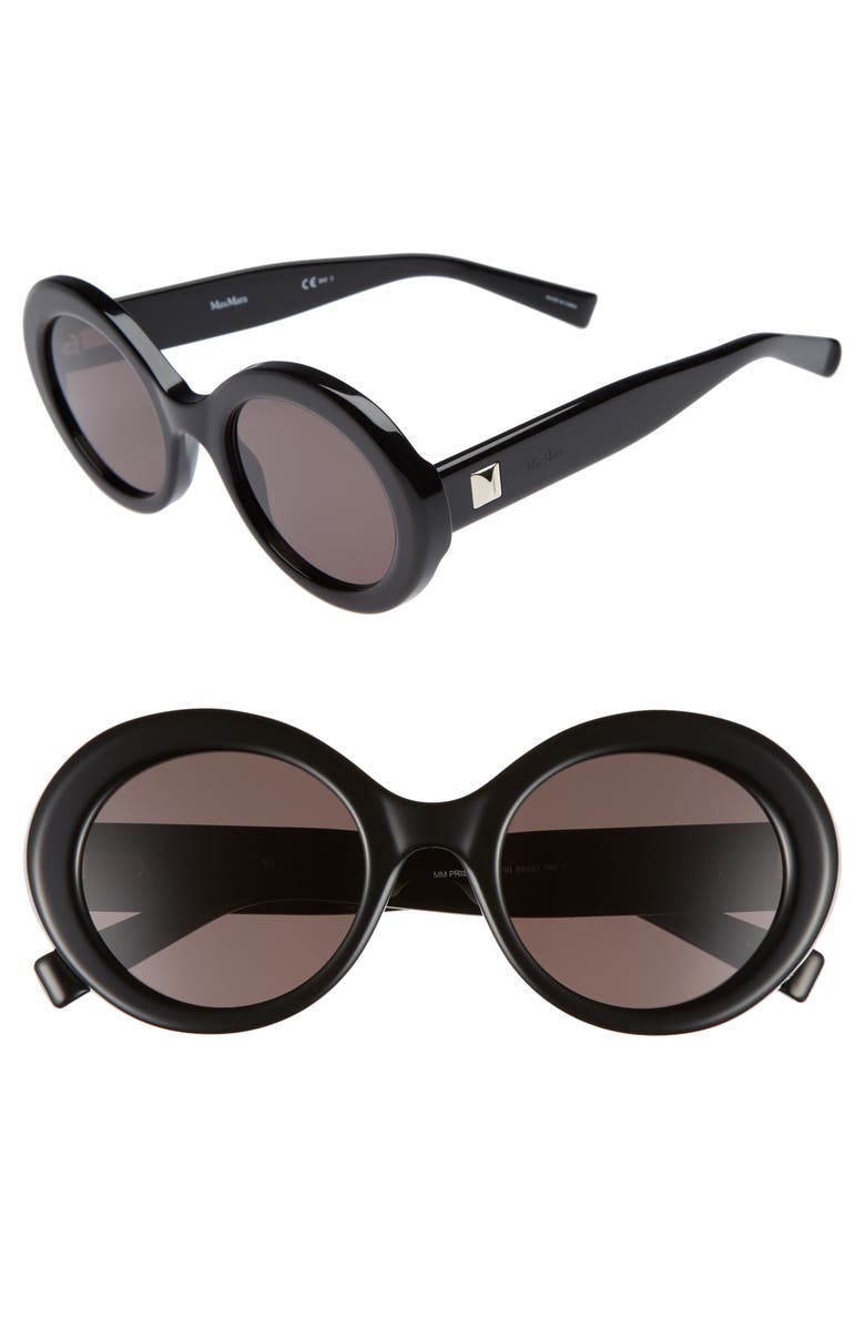 Max Mara Prism VIII 51mm Oval Sunglasses, Main, color,