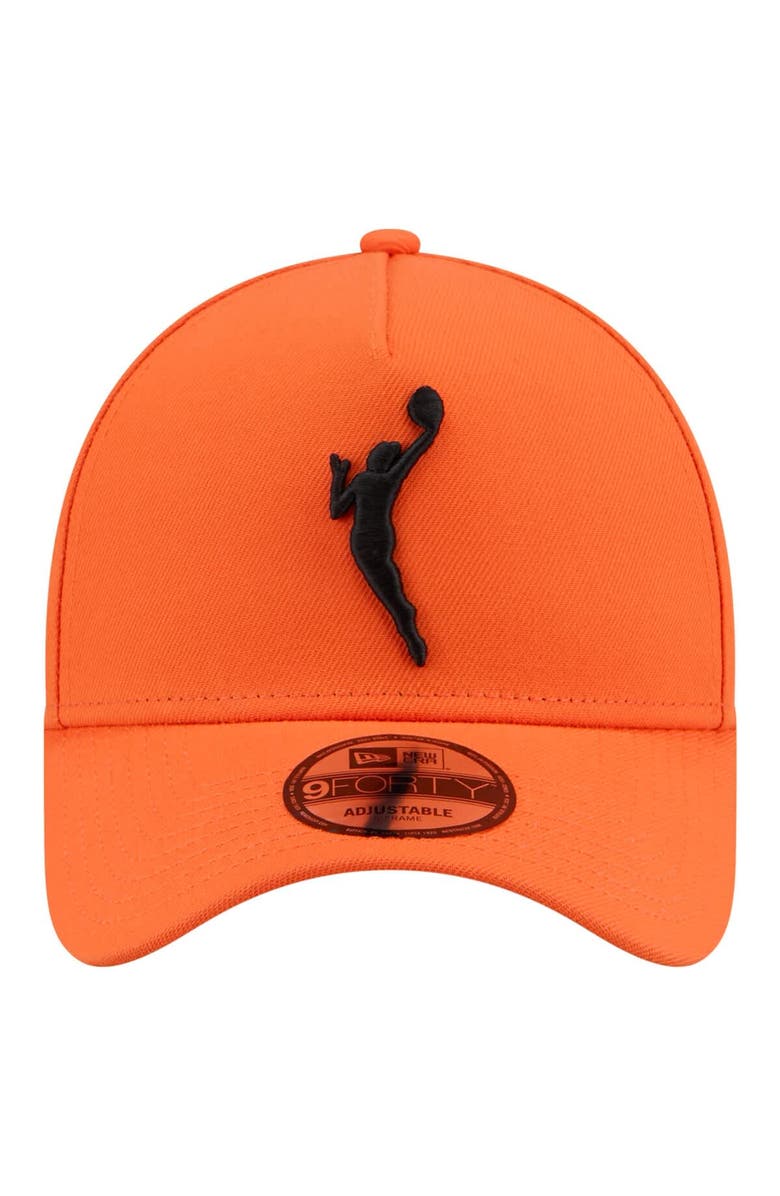 New Era Men's New Era  Orange WNBA Gear Core Logo A-Frame 9FORTY Adjustable Hat, Alternate, color, 