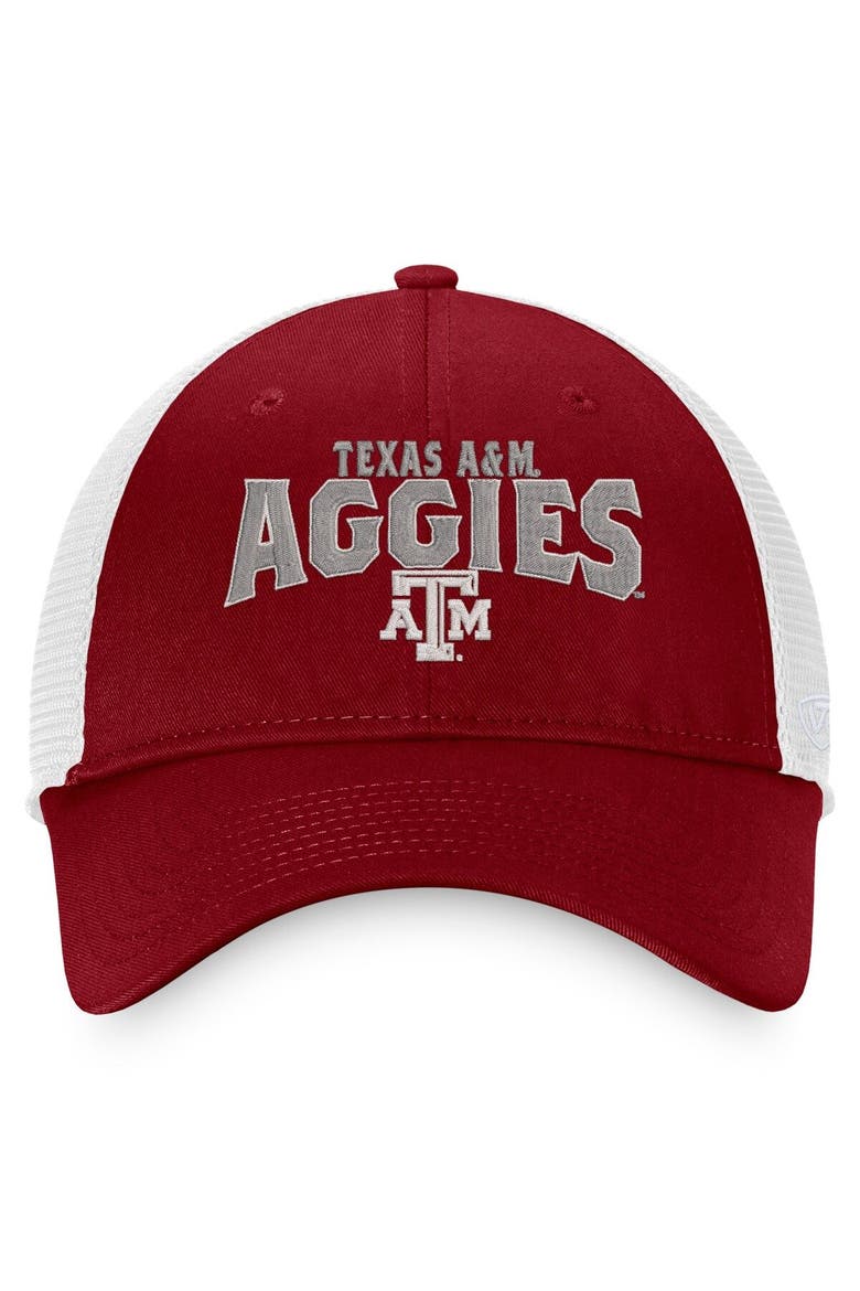 Men's Top of the World Maroon/White Texas A&M Aggies Breakout Trucker Snapback Hat, Alternate, color, Maroon