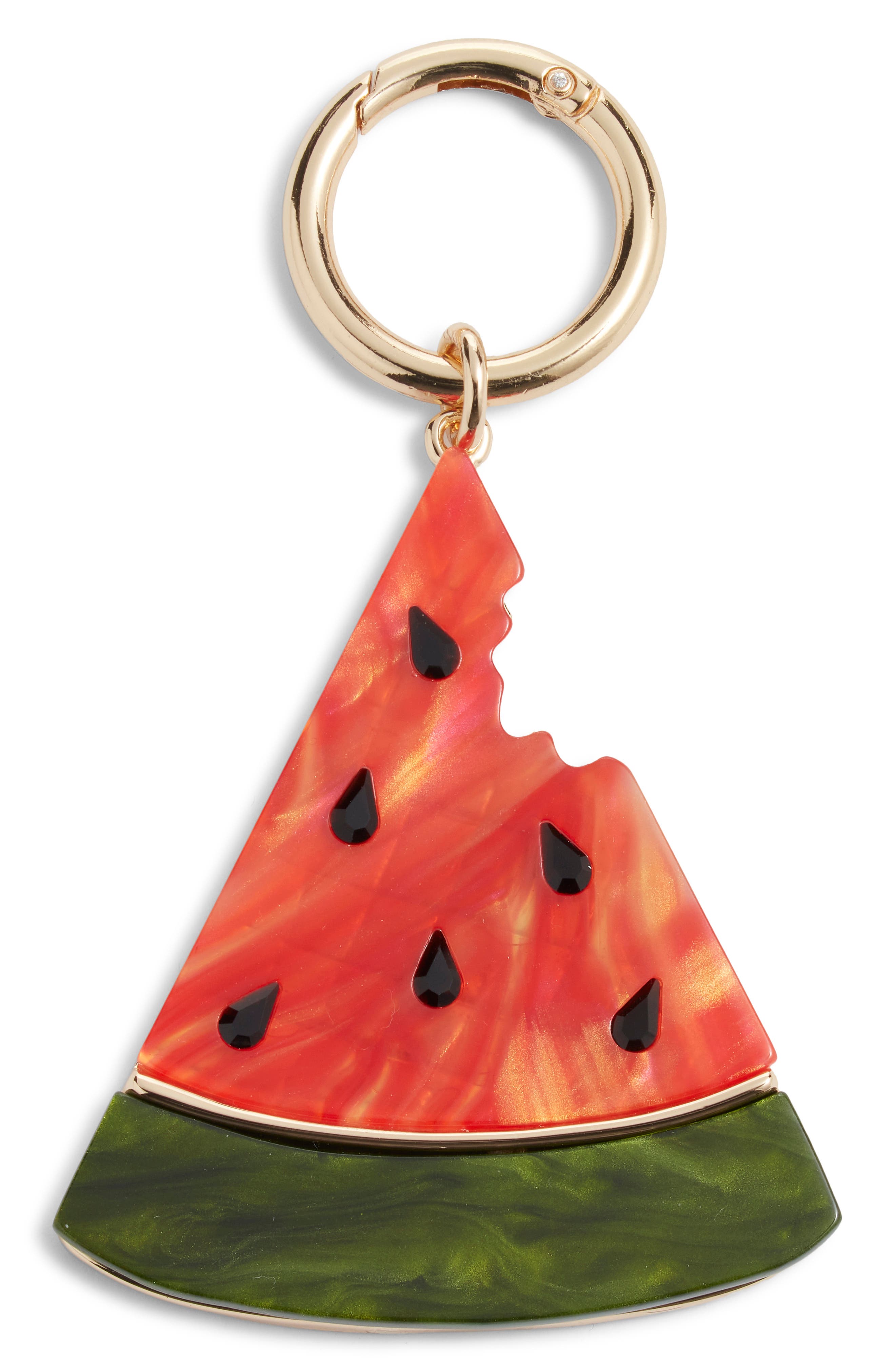 Chelsea28 Watermelon Bag Charm, Main, color, Red Multi- Gold