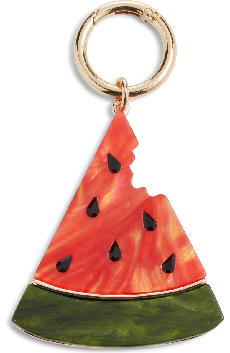 Chelsea28 Watermelon Bag Charm, Main, color, Red Multi- Gold
