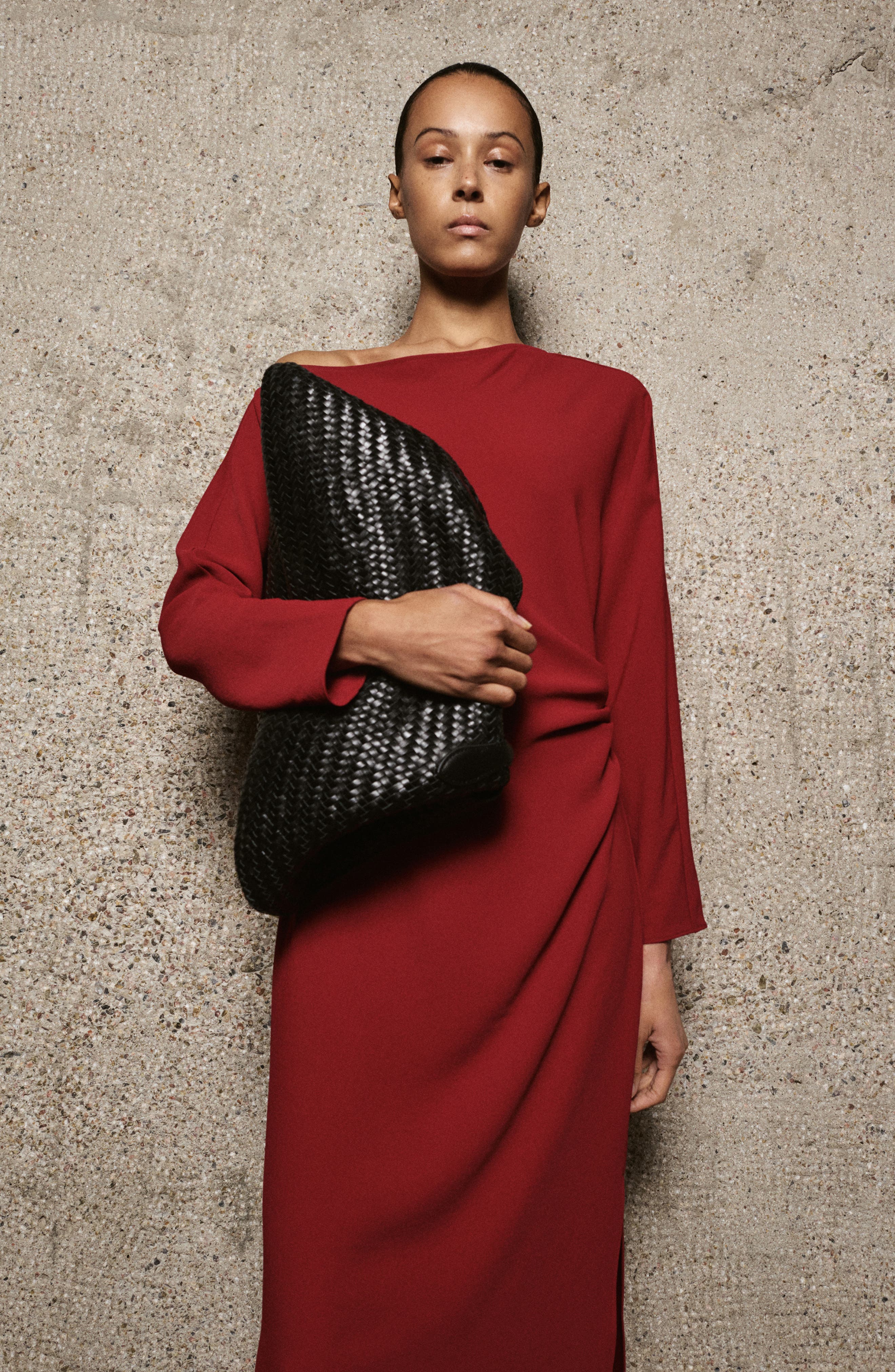 Side Ruched Long Sleeve Dress - image 4