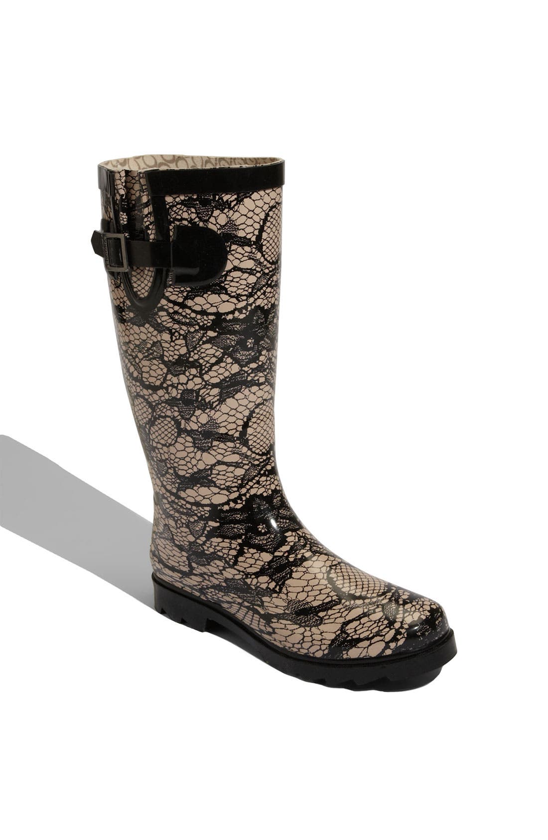 Signature 'Lacy Lace' Rain Boot, Main, color, CREAM