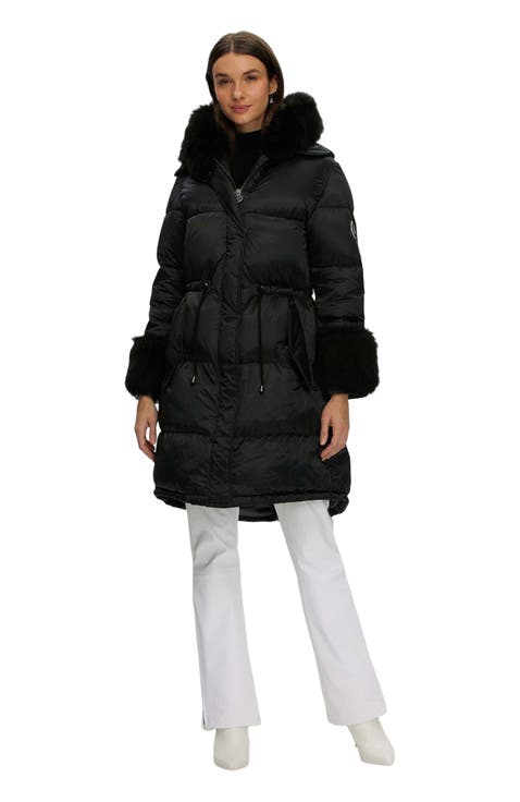 Apres-Ski Jacket With Lamb Hood Trim & Cuffs