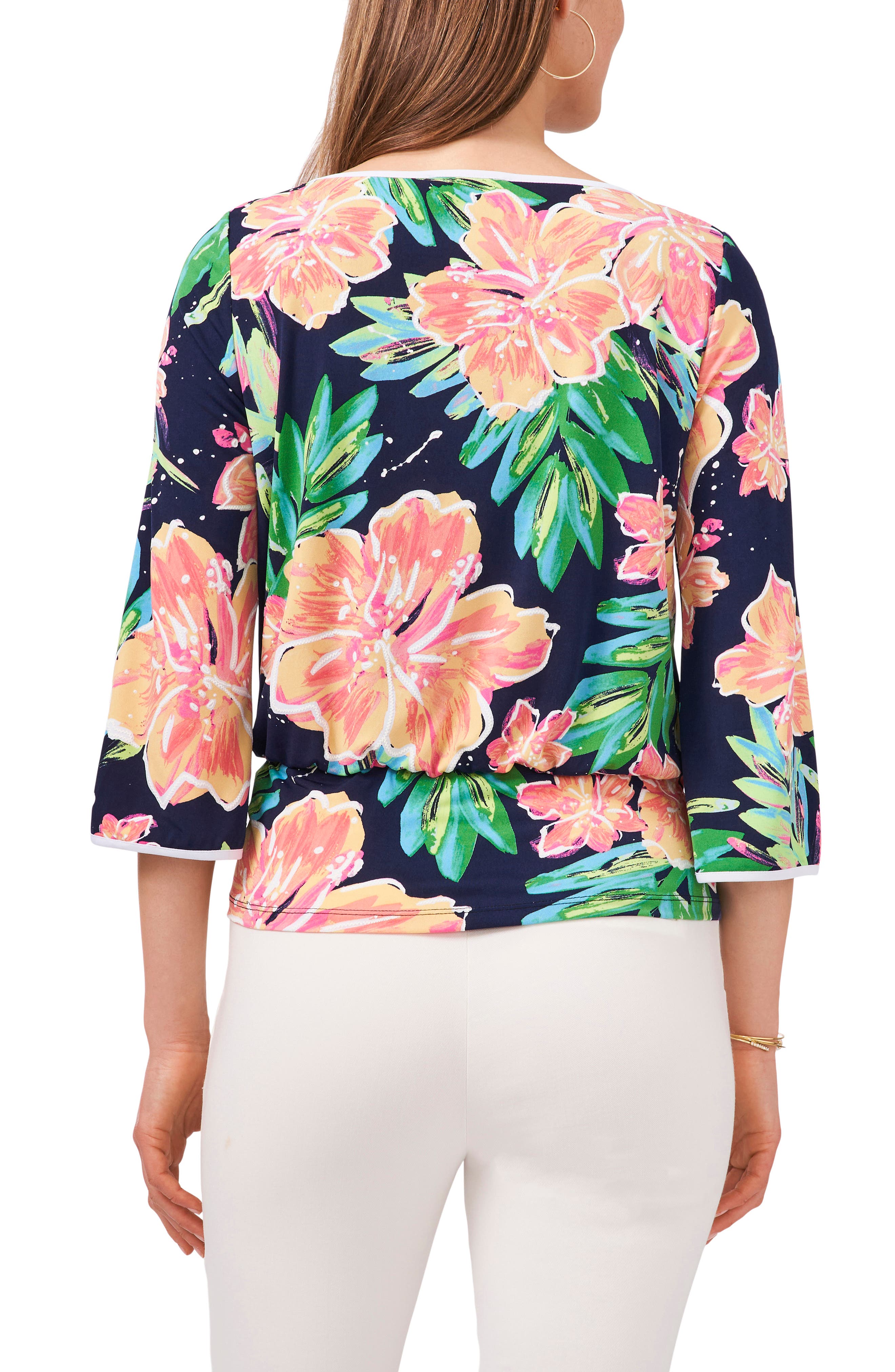 Print Banded Waist Top - image 2