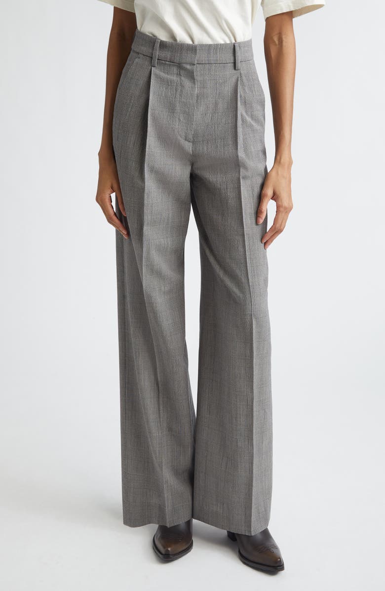 Golden Goose Journey Wide Leg Wool Pants, Main, color, Grey Shades