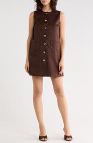 Habitual Faux Suede Shift Dress