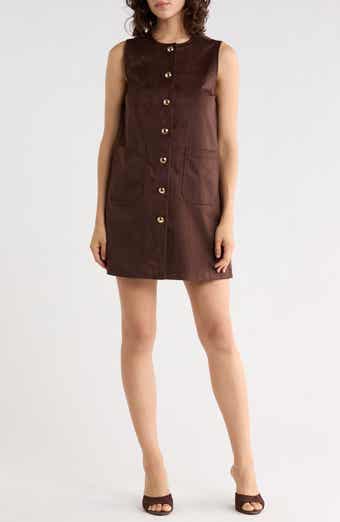 Faux Suede Shift Dress