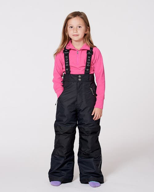 Deux Par Deux Kids Gender Inclusive Solid Play Snow Pants In Black