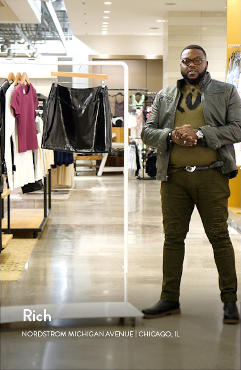 Neal High Waist Vinyl Miniskirt, sales video thumbnail