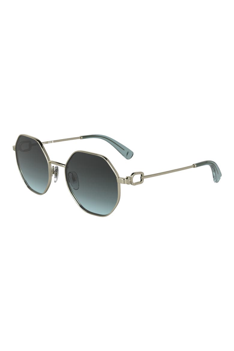 Le Foulonné 52mm Gradient Round Sunglasses, Alternate, color, GOLD/ GRADIENT BLUE
