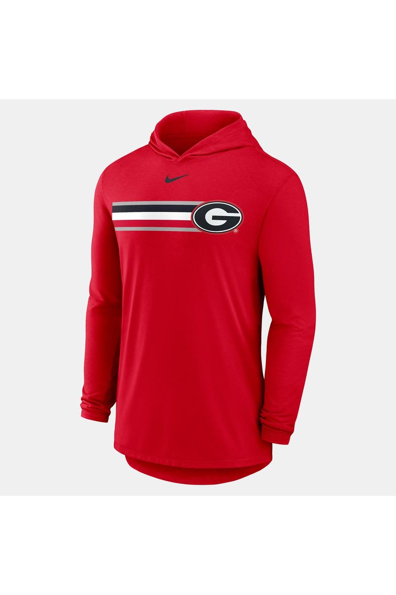 Men's Nike Red Georgia Bulldogs Primetime Pattern Tri-Blend Dri-FIT Long Sleeve Hooded T-Shirt, Alternate, color, Red