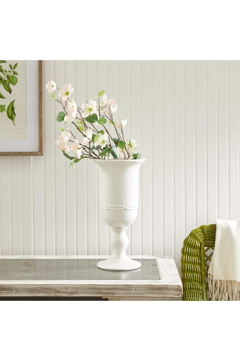 Mirabelle Petite Pedestal Urn, Alternate, color, White