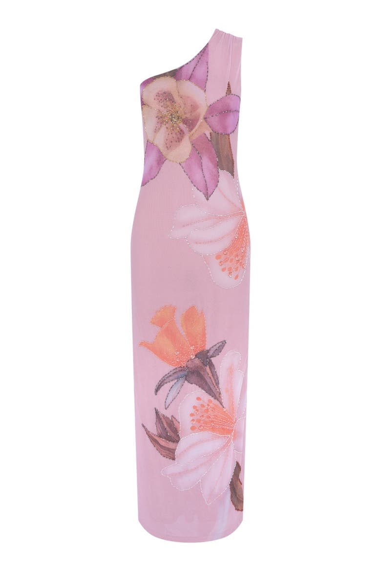 Peony Printed Maxi Dress, Alternate, color, PINK