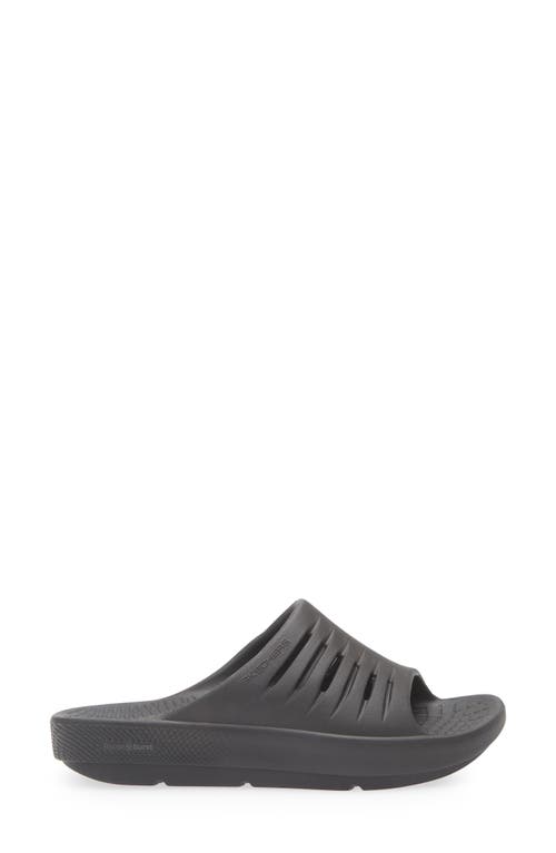 Skechers Go Recover Refresh Slide Sandal In Black