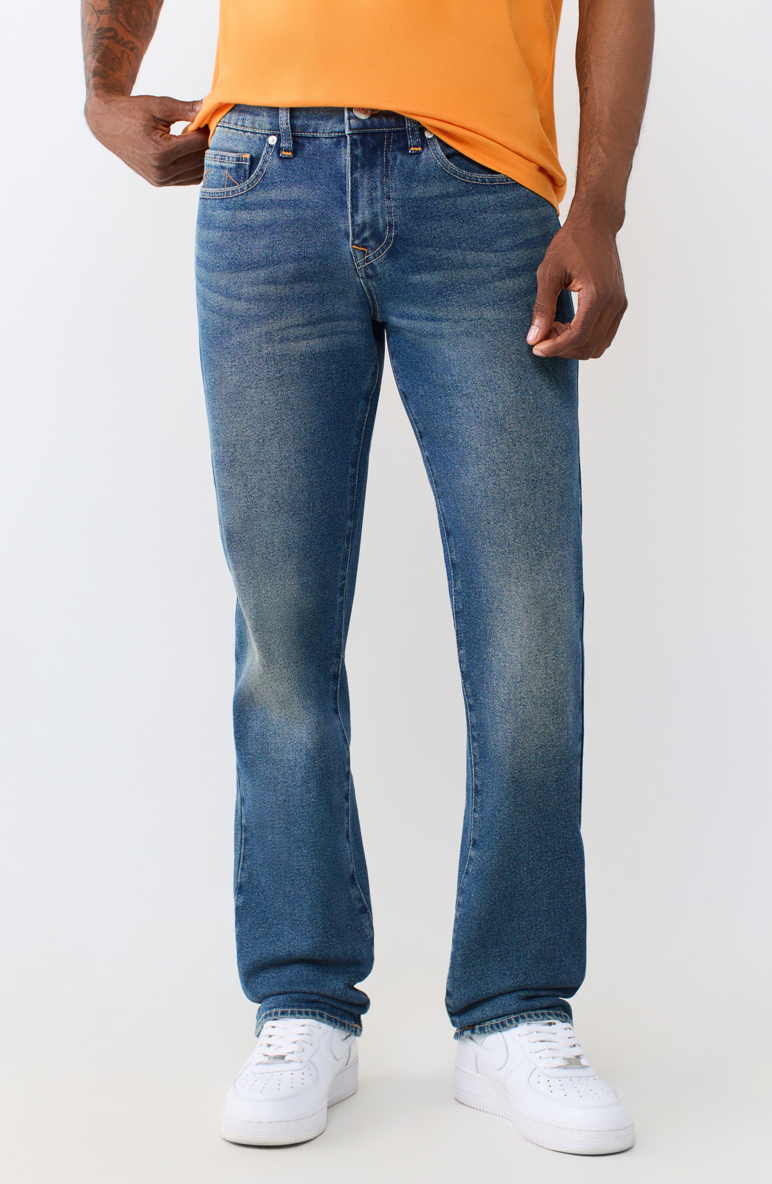 Ricky Ladder Stitch Straight Leg Jeans