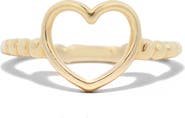 The Lovery Fine Jewelry Gold Open Heart Ring