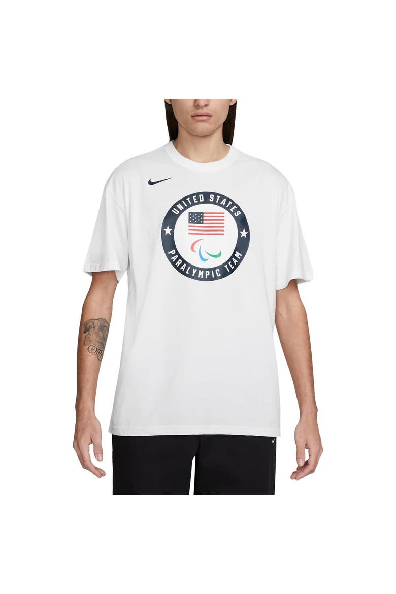 Men's Nike White Team USA 2024 Summer Paralympics Media Day Look Essentials T-Shirt, Main, color, White