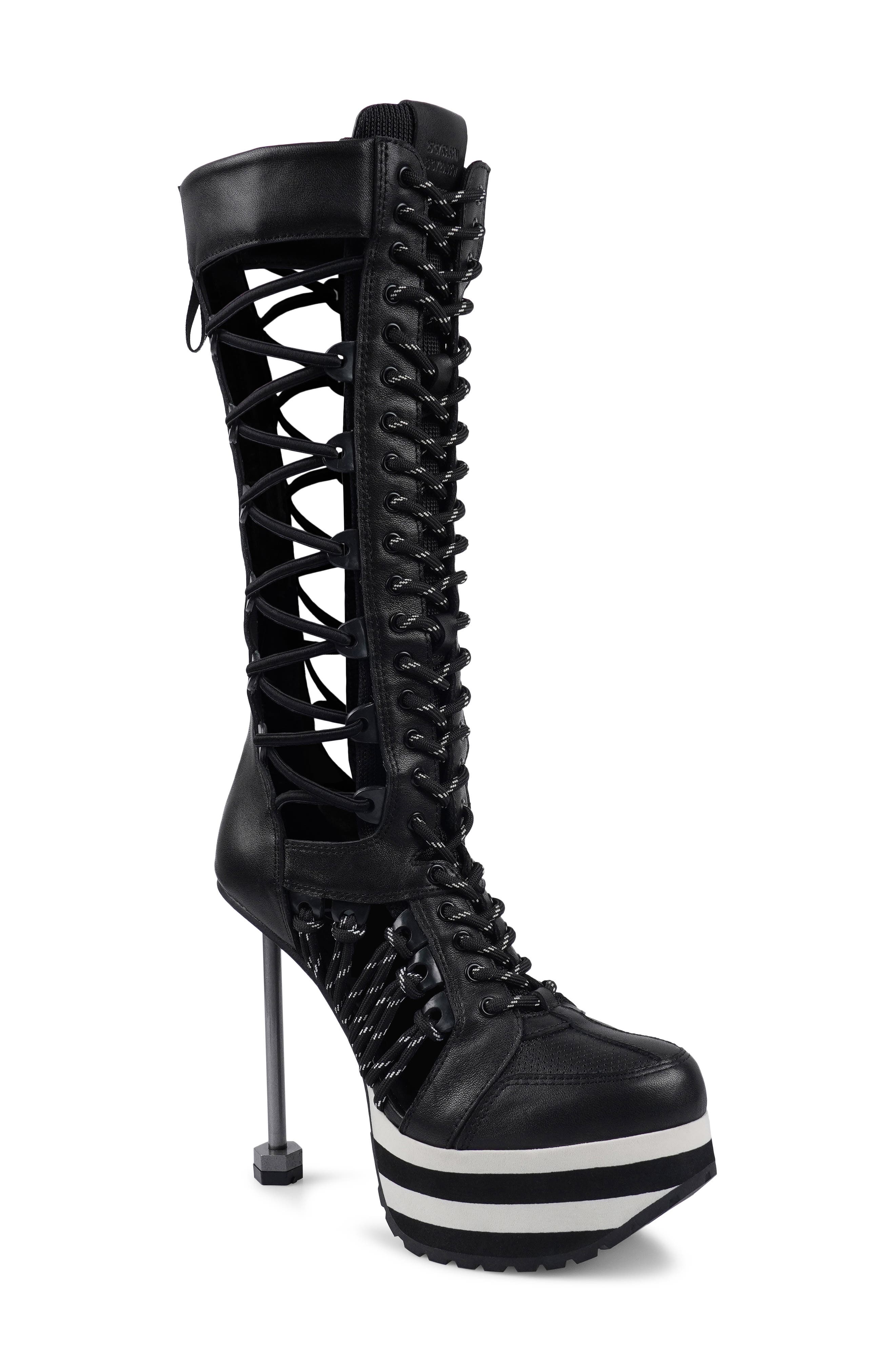 ZIGI Ripped Platform Boot, Main, color, Black