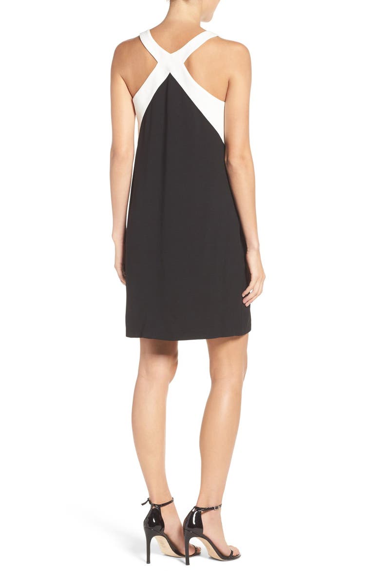 Katy Colorblock Shift Dress (Nordstrom Exclusive), Alternate, color, BLACK/ WHITE