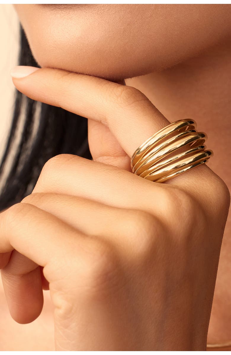 Oradina 10K Yellow Gold Serenity Ring, Alternate, color, Yellow Gold