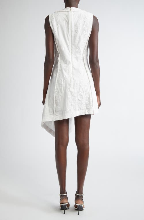 Jason Wu Collection Asymmetric Textured Cotton Minidress In White
